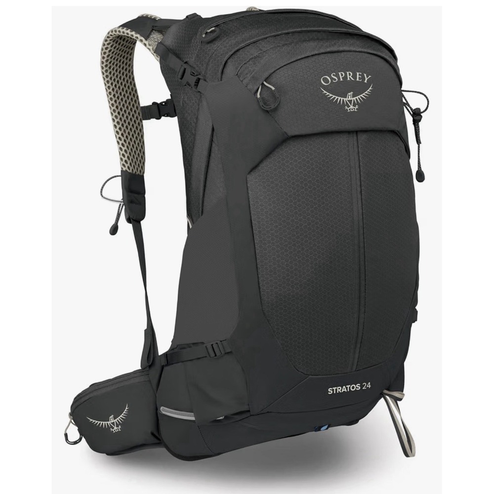 Osprey Stratos 24 24L Mens Hiking Backpack Black Raven Daypack NWT MSRP 260$